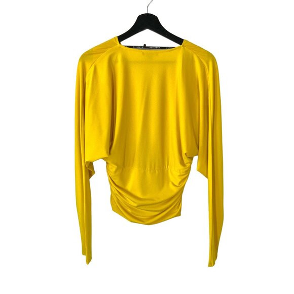 Marciano by Guess Yellow Kimono Long Sleeve V Neck Top Medium - Picture 4 of 9